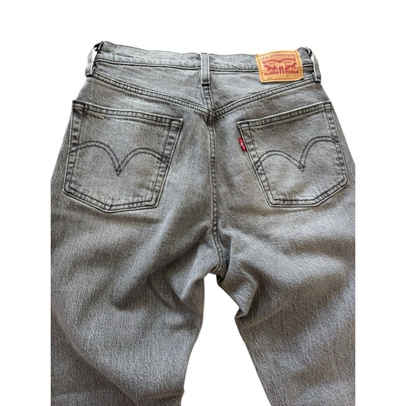 Levi’s Premium 501 80s Classic Mom Jeans In Gray Size 25x30 Casual Grunge Pants - Picture 7 of 9